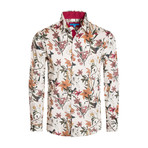 Sorrento Floral Long Sleeve Shirt // White (XL)