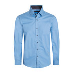 Geometric Pattern Cotton Long Sleeve Shirt // French (XL)