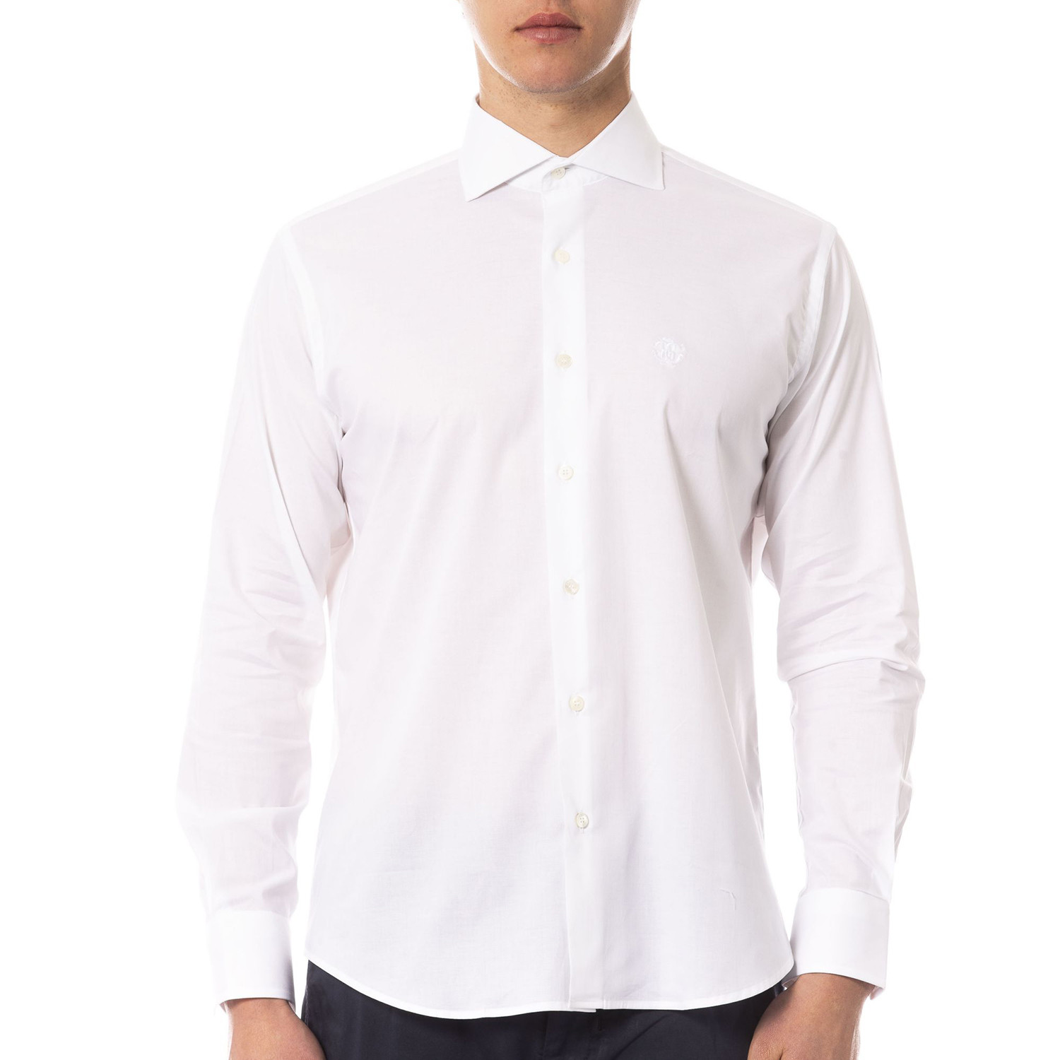 Camicia Slim Fit Collo Shirt // White V2 (40) - Roberto Cavalli - Touch ...