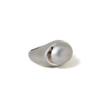 18k White Gold Dome Ring // Ring Size: 6.25 // New