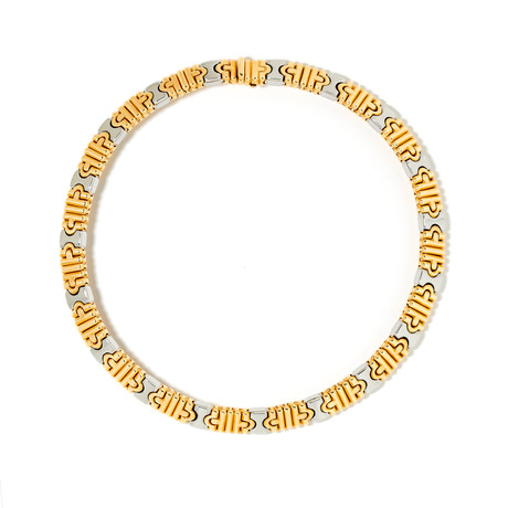 Bulgari 18k Two-Tone Gold Cuff Parentesi Collar Necklace // New