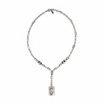 18k White Gold Diamond Parentesi Necklace // 16" // New