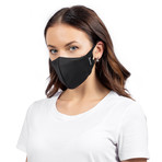 xMask Air Adult Face Masks // Black // Set of 2 (Large)