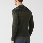 MCR // Jones Sweater // Green + Dark Blue (XL)