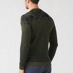 MCR // Jones Sweater // Green + Dark Blue (M)