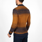 MCR // Spencer Tricot Sweater // Dark Blue + Camel (L)