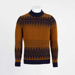 MCR // Spencer Tricot Sweater // Dark Blue + Camel (M)