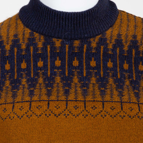 MCR // Spencer Tricot Sweater // Dark Blue + Camel (S)