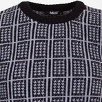 MCR // James Tricot Sweater // Black + Gray (L)