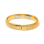 Bulgari 18k Two-Tone Gold Cuff Parentesi Bracelet // Pre-Owned