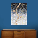 Soft Blue Gradient Cubes (16"W x 16"H x 0.2"D)