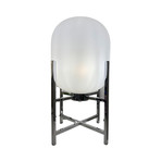 Frosted White Soaring Globe Table Lamp // 1 Light