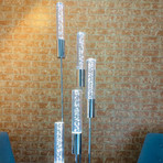Acrylic Cylinders Floor Lamp // 5 Light