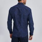 Paisley Button-Up Shirt // Parliament Blue (XS)