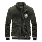 Sherpa Zip Jacket // Green (M)