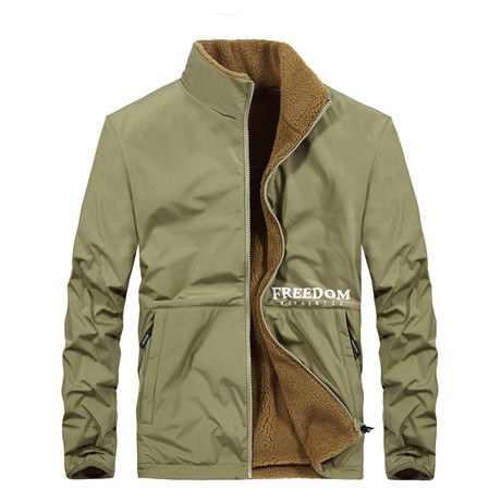 Double-Sided Sherpa Jacket // Khaki (S)