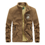 Airborne Fleece Jacket // Brown (S)