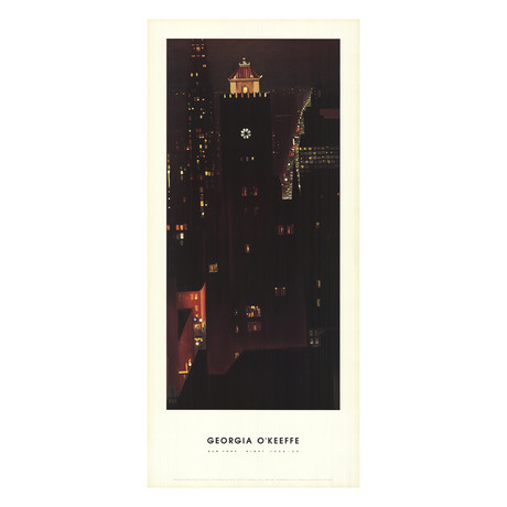 Georgia O'Keeffe // New York Night // 1994 Offset Lithograph