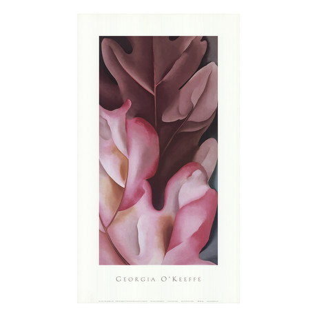 Georgia O'Keeffe // Oak Leaves, Pink and Gray // 1999 Offset Lithograph
