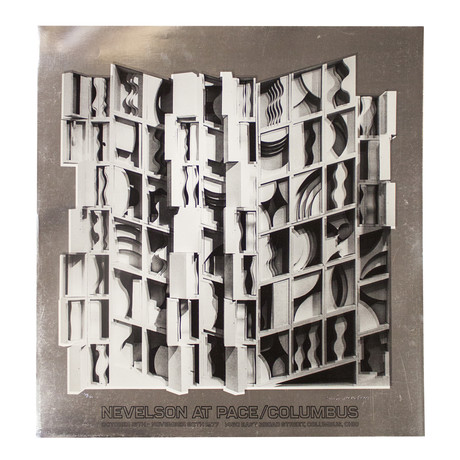 Louise Nevelson // At Pace Columbus (Silver) // 1977 Foil Print // SIGNED