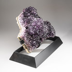 Large Polished Amethyst Crystal Cluster + Metal Stand V4