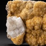 Polished Lemon Citrine Crystal Cluster with Calcite