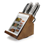 10-piece Swivel Block Cutlery Set With Tablet Stand