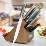 10-piece Swivel Block Cutlery Set With Tablet Stand