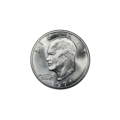 U.S. Eisenhower Silver Dollar (1971-1974) // Mint State Condition // Icons of American Coinage Series // Deluxe Display Box