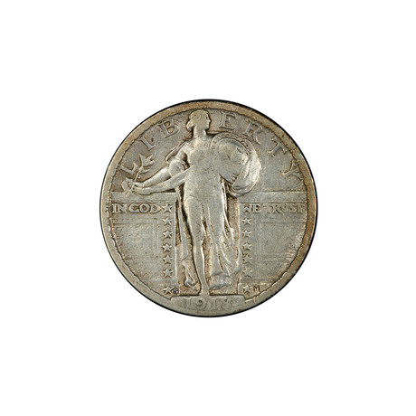 U.S. Standing Liberty Silver Quarter (1917-1930) // Icons of American Coinage Series // Deluxe Display Box