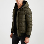 Artic Puff Jacket // Olive Green (S)
