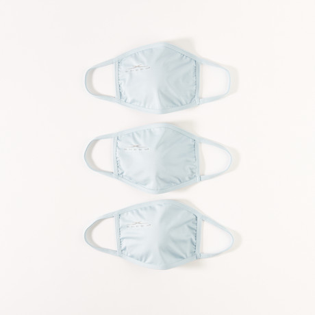 Flat Performance Face Mask // 3-Pack // Soft Blue