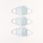 Flat Performance Face Mask // 3-Pack // Soft Blue