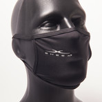 Flat Performance Face Mask // 3-Pack // Jet Black