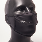 Flat Performance Face Mask // 3-Pack // Jet Black + Rose Quartz + Soft Blue