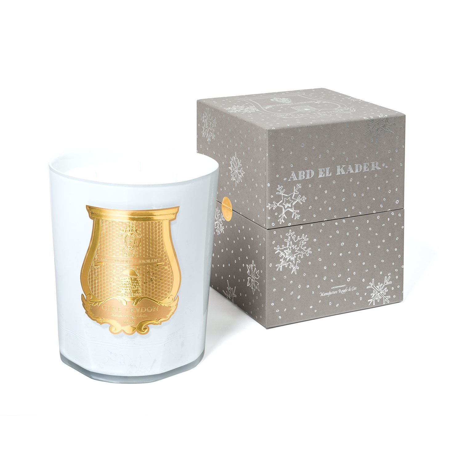 LGB Abd El Kader Grand Candle // 98.7 oz // White + Gold - Cire Trudon ...