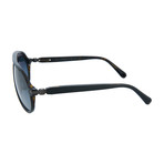 Men's Aviator Sunglasses // Black + Gray