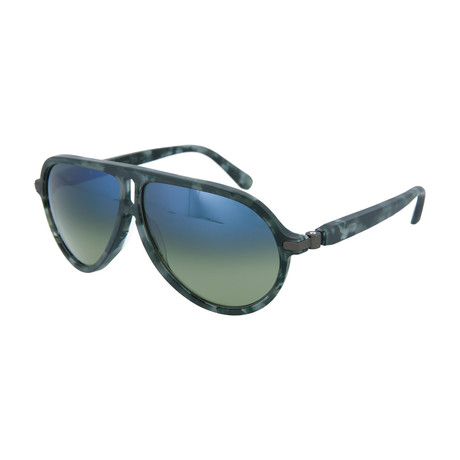 Men's Aviator Sunglasses V2 // Havana + Green