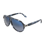 Men's Aviator Sunglasses V2 // Havana + Blue