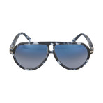 Men's Aviator Sunglasses V2 // Havana + Blue