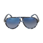 Men's Aviator Sunglasses V1 // Havana + Blue