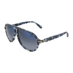 Men's Aviator Sunglasses V1 // Havana + Blue