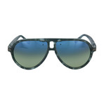 Men's Aviator Sunglasses V1 // Havana + Green