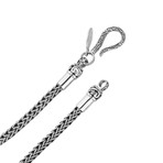 Men's Woven Tulang Naga Chain // Silver (22"L // 35g)