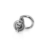 Gucci Horsebit 18k White Gold Diamond Stud Earrings // Store Display