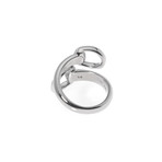 Gucci Horsebit 18k White Gold Diamond Ring // Ring Size: 6.75 // Store Display