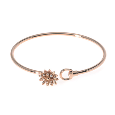 Gucci 18k Rose Gold Diamond Flora Bracelet I // Store Display