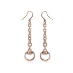 Gucci 18k Rose Gold Horsebit Earrings // Store Display