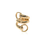 Gucci Horsebit 18k Yellow Gold Spiral Statement Ring // Ring Size: 6 // Store Display