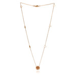 Gucci Flora 18k Rose Gold Diamond Flower Necklace // Store Display